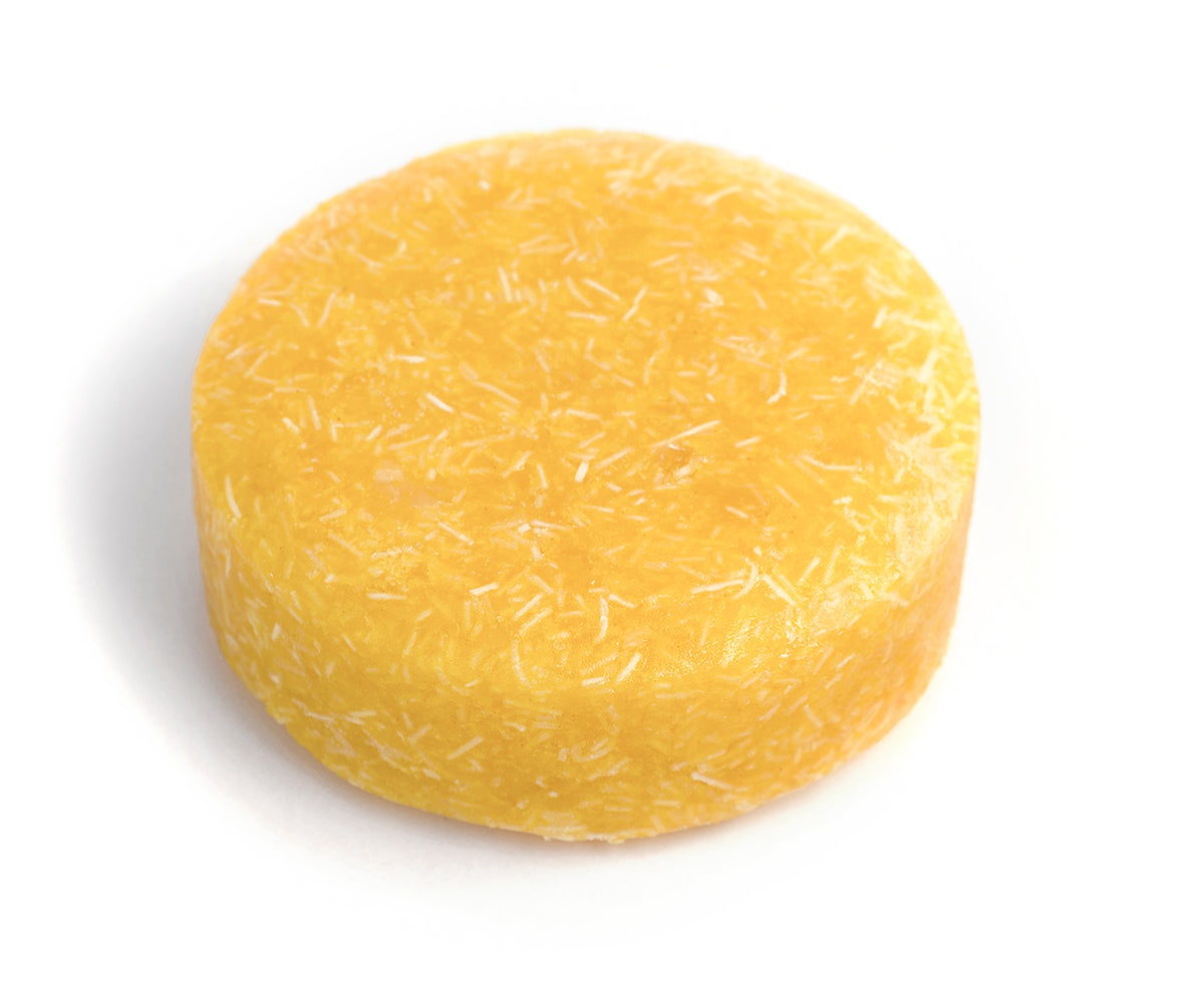 Solid shampoo for oily hair with orange and mint