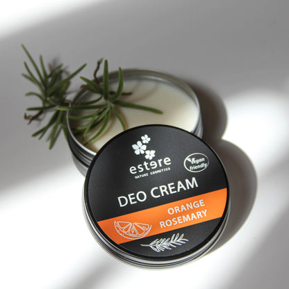 Creamy deodorant with orange and rosemary